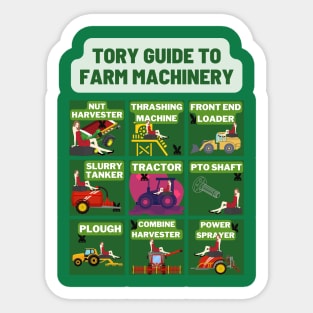 UK Politics - Tory Guide To Farm Machinery Sticker